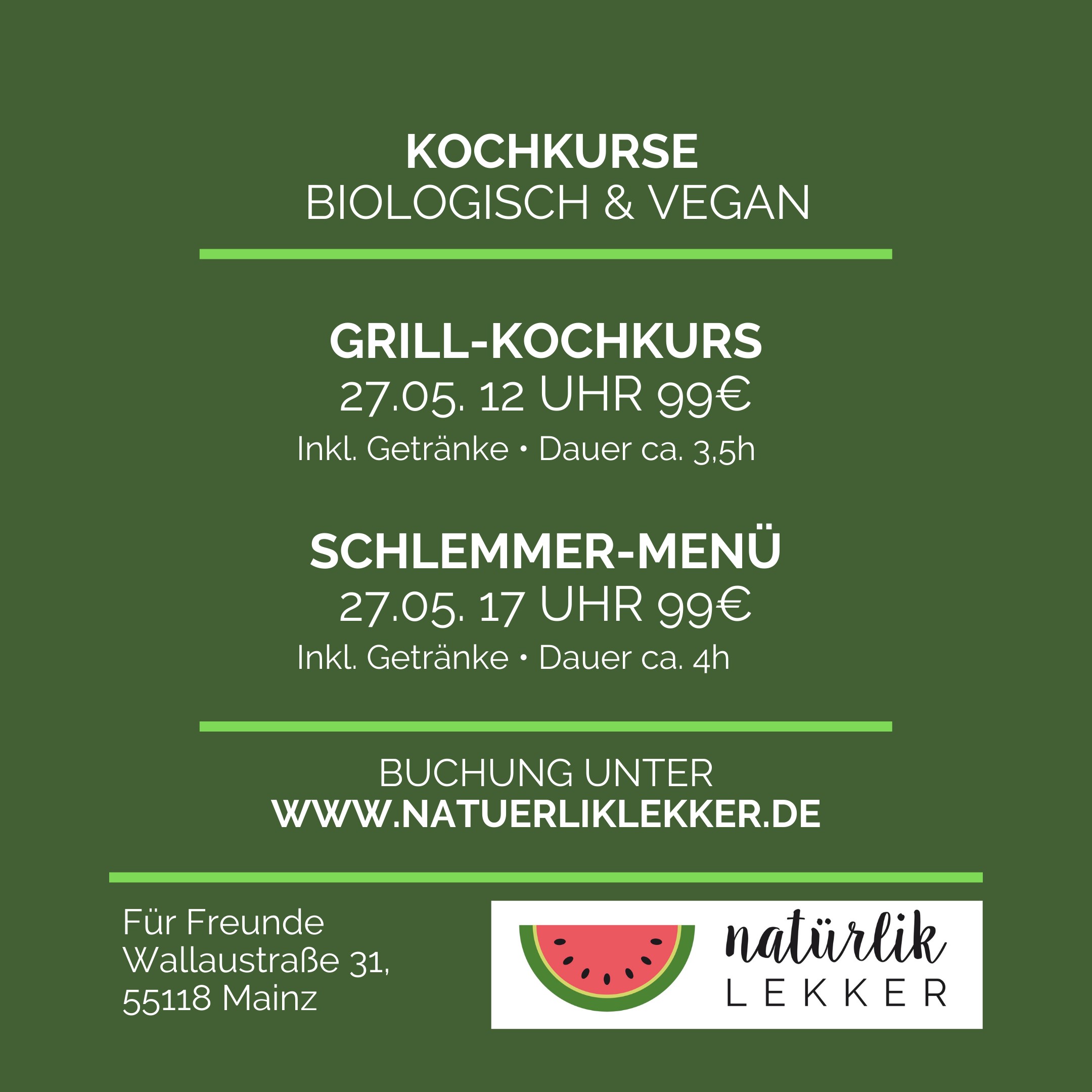 veganer bio Kochkurs Mainz